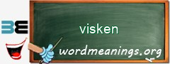 WordMeaning blackboard for visken